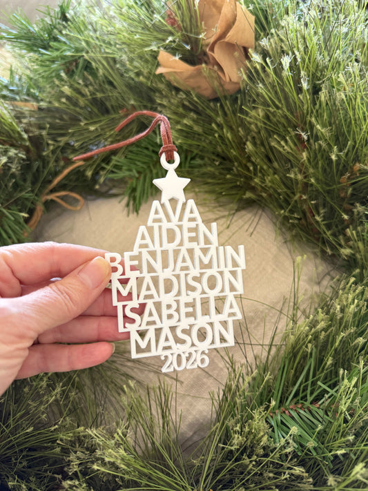Family Christmas Tree Ornament