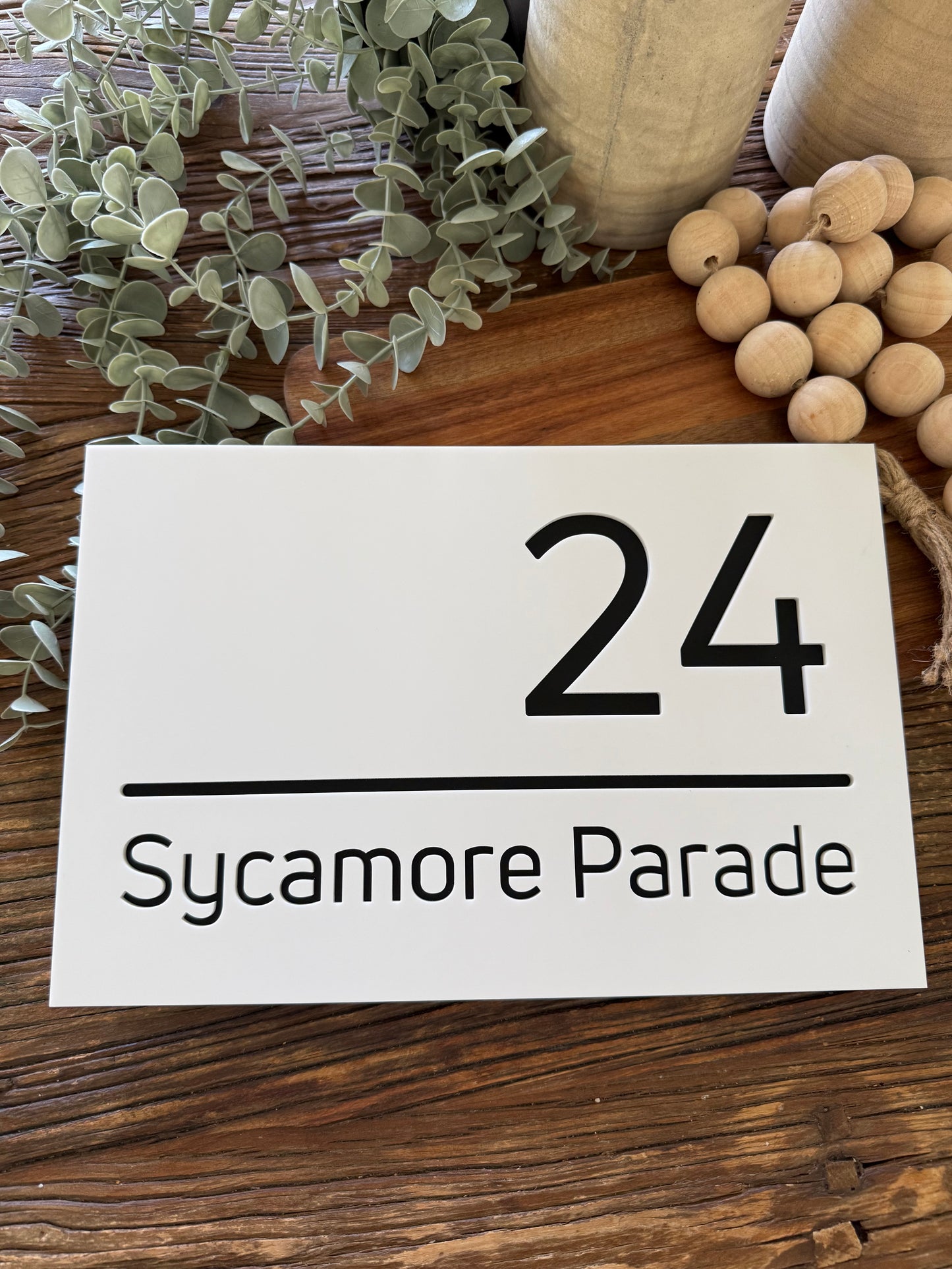 Rectangle House Number Signage - Killara Style