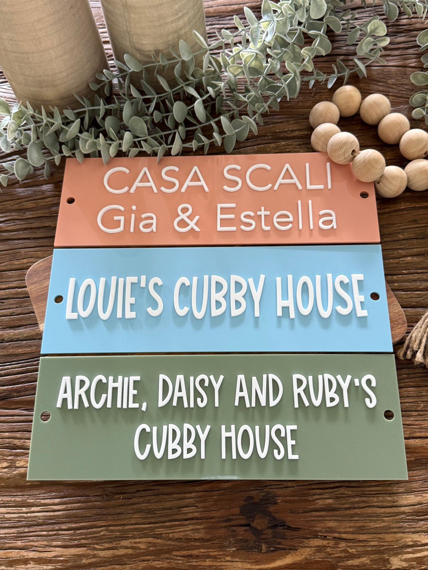 Personalised Acrylic Custom Wall Sign Pool House - Cubby Sign