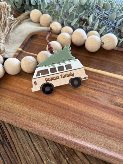 Personalised Family Van Christmas Ornament | Stocking Tag