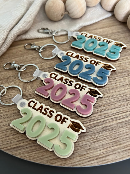 Class of 2025 Bag Tag | Graduation Keyring | School Year Gift Tag