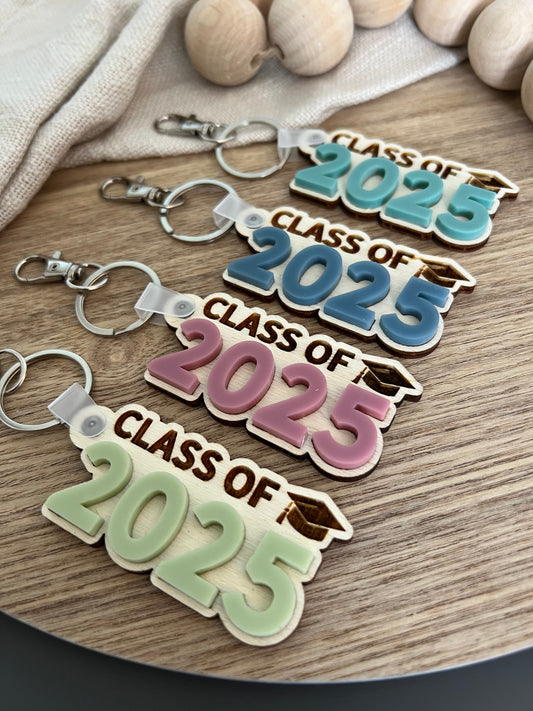 Class of 2025 Bag Tag | Graduation Keyring | School Year Gift Tag