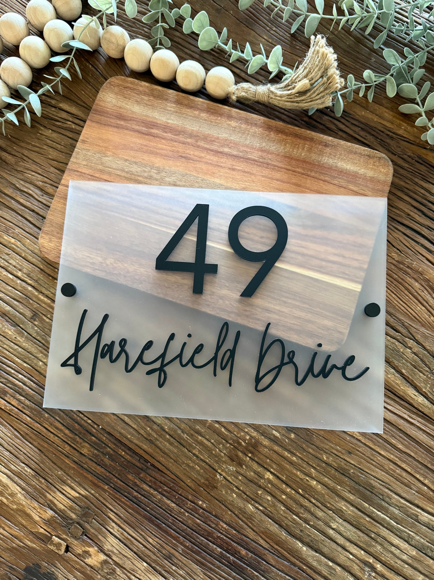 Decorative House Address Sign - A4 size