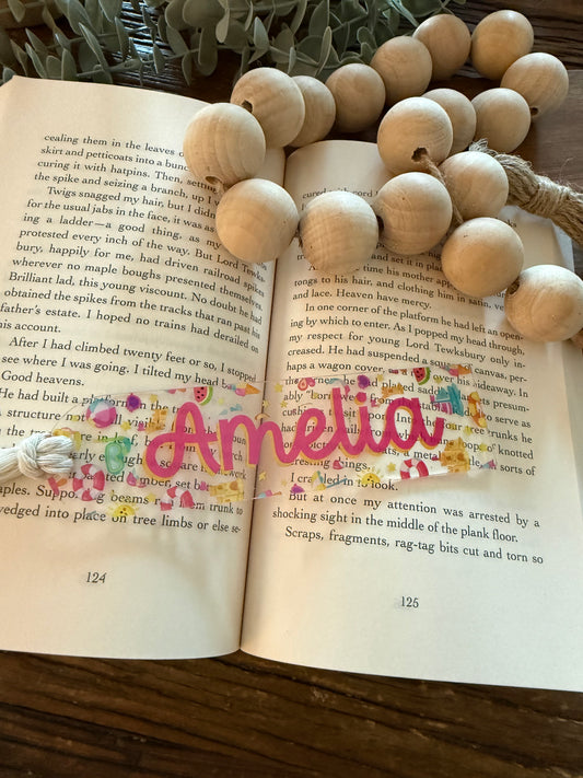 Personalised Summer Bookmark - UV Printed Custom Name Reading Gift