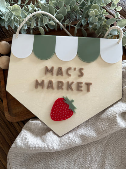 Kids Cubby House Sign | Kids Room | Playhouse Banner | Shed | Bakery | Bee