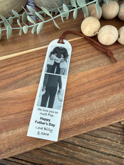 Father's Day Bookmark - Custom Photo Acrylic Bookmark