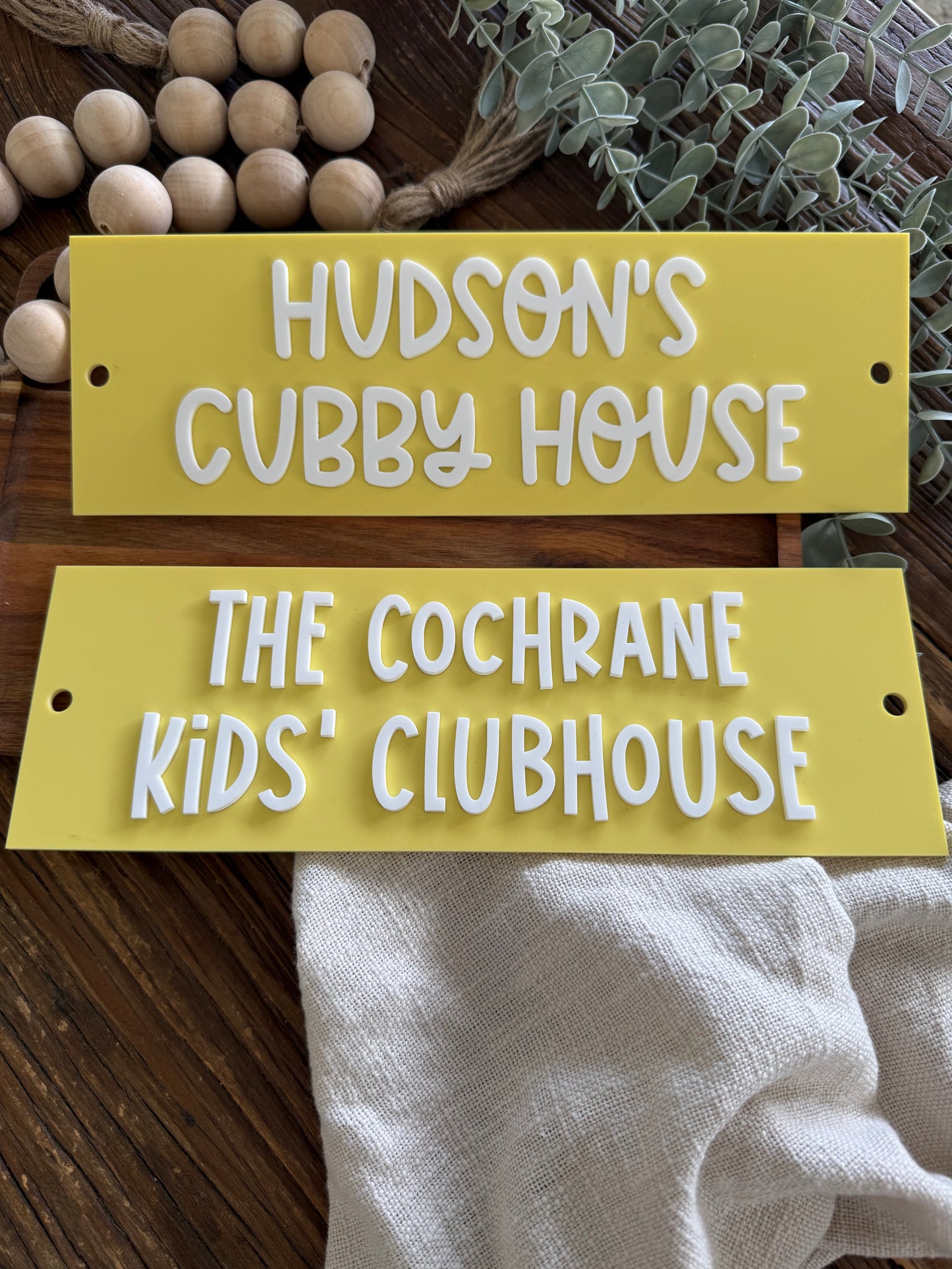 Personalised Acrylic Custom Wall Sign Pool House - Cubby Sign