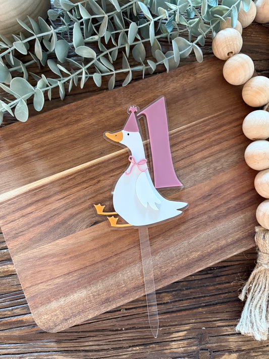 Birthday Goose Cake Topper - 1st 2nd 3rd