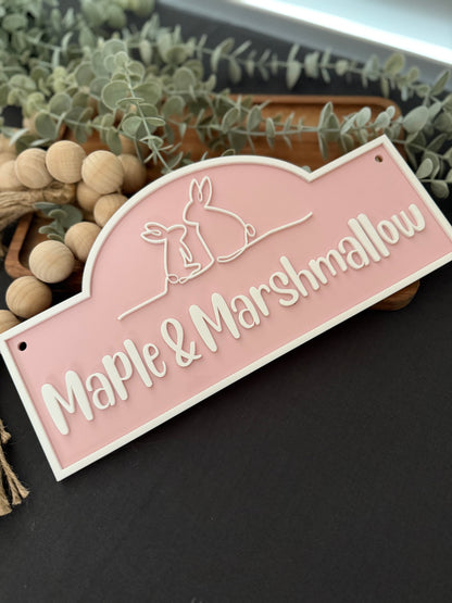 Bunny Sign Kids Playroom Sign Personalised