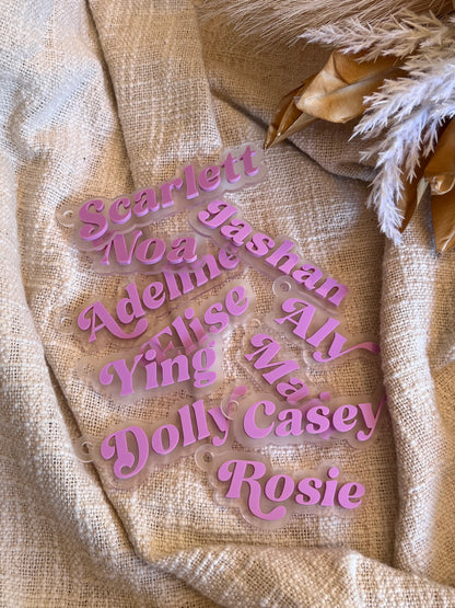 Acrylic Name Bag Tag | Keychain