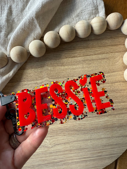 Fun Confetti Glitter Bag Tag