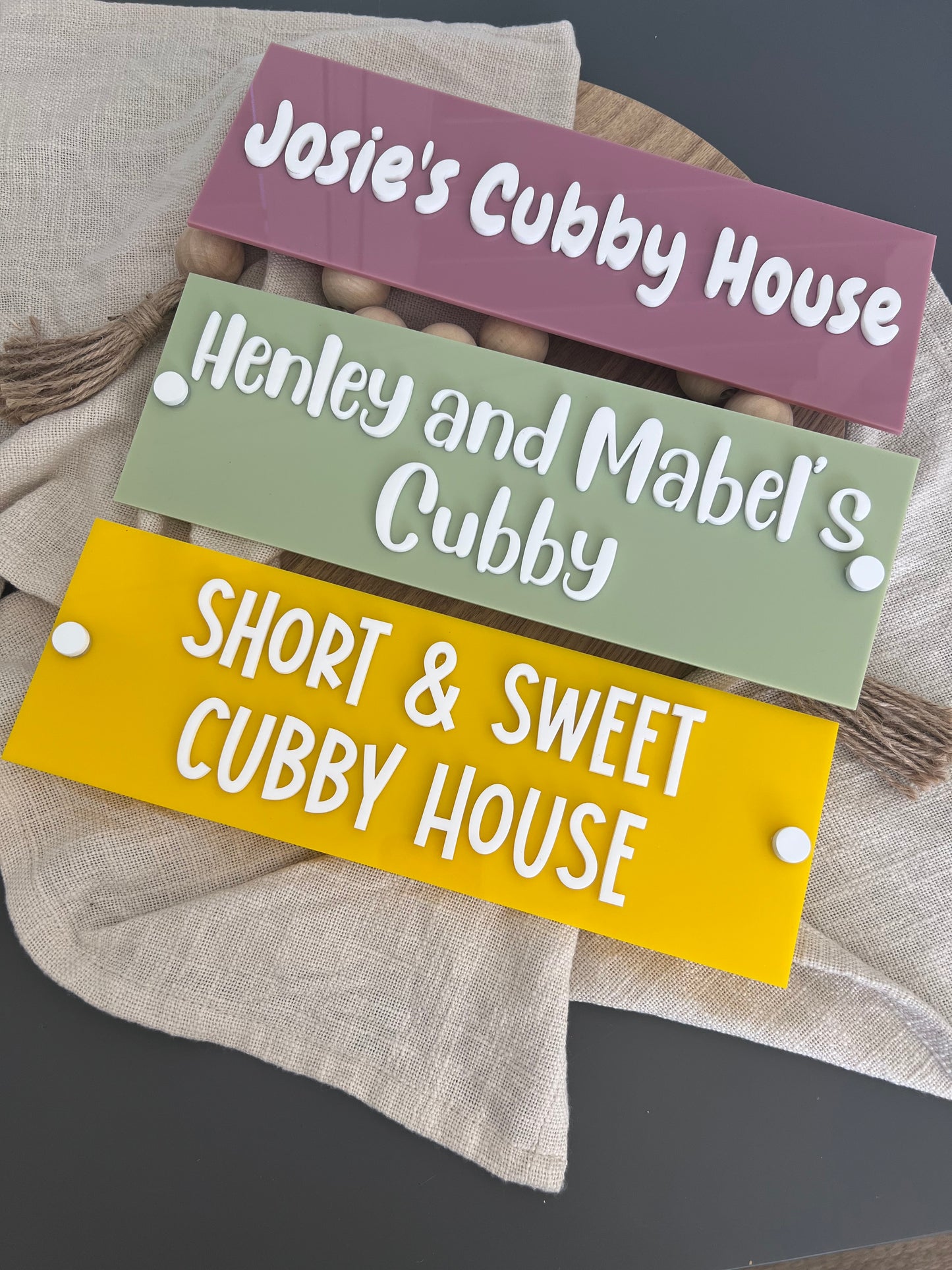 Personalised Acrylic Custom Wall Sign Pool House - Cubby Sign