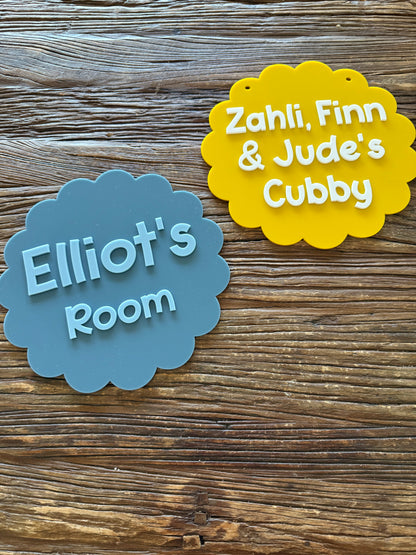 Scallop Kids Cubby House Sign - Kids Playroom