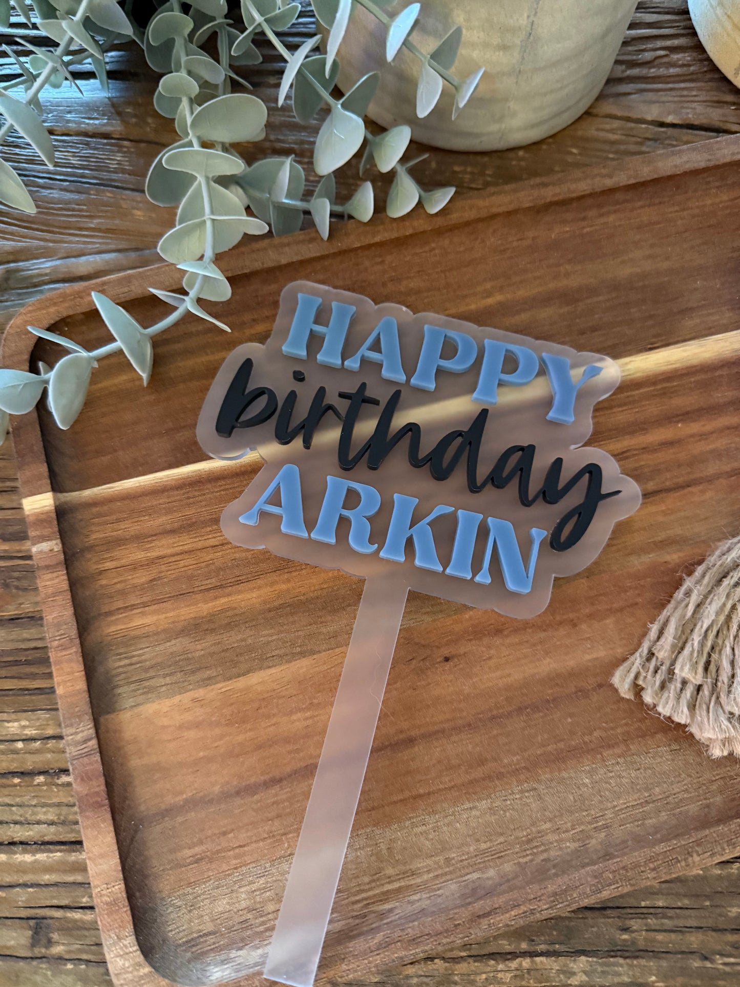 Happy Birthday Cake Topper - Personalised