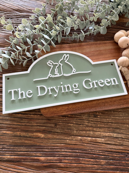 Bunny Sign Kids Playroom Sign Personalised