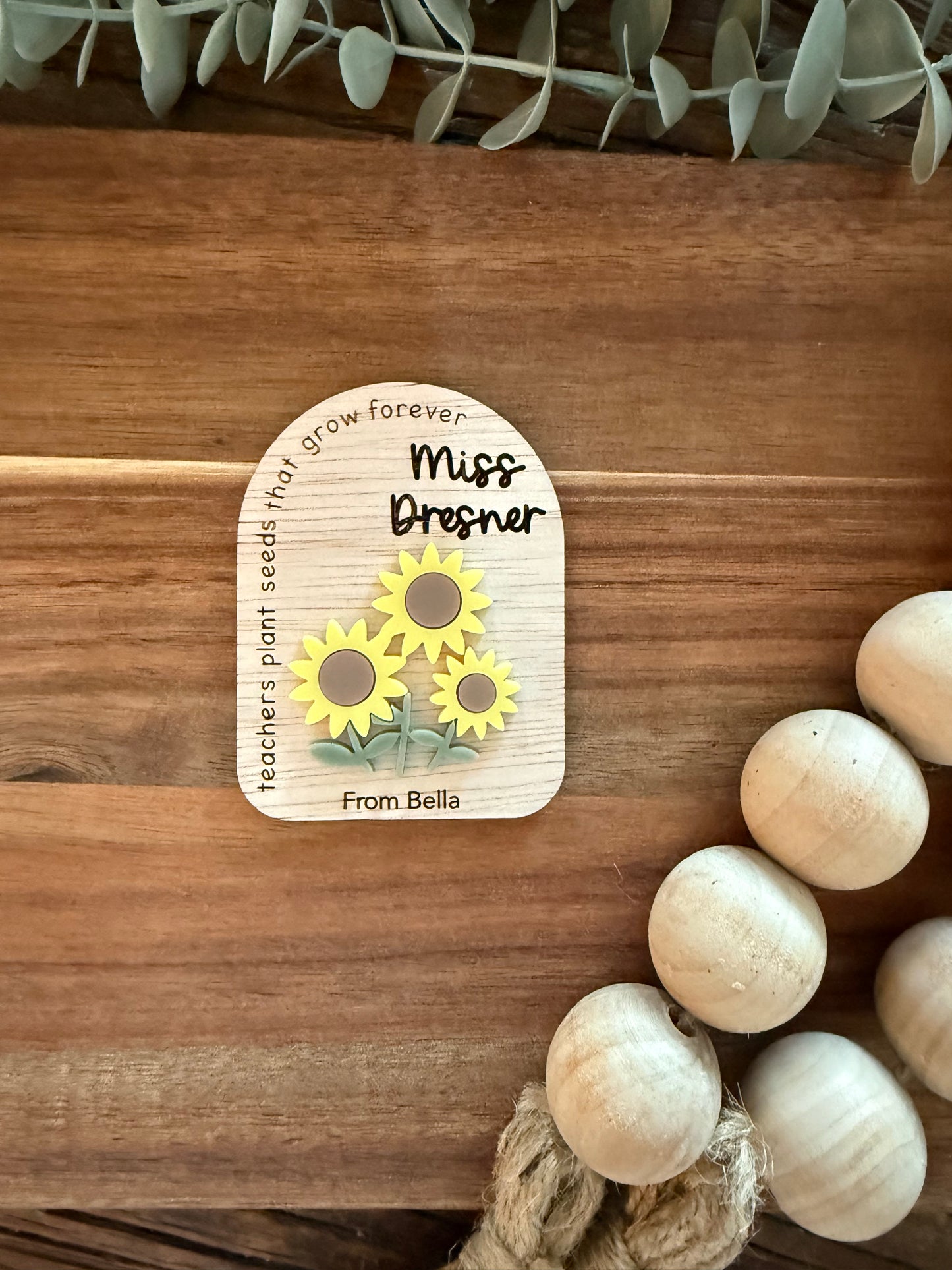 Teacher Gift Magnet - Thank You End of Year Educator Present