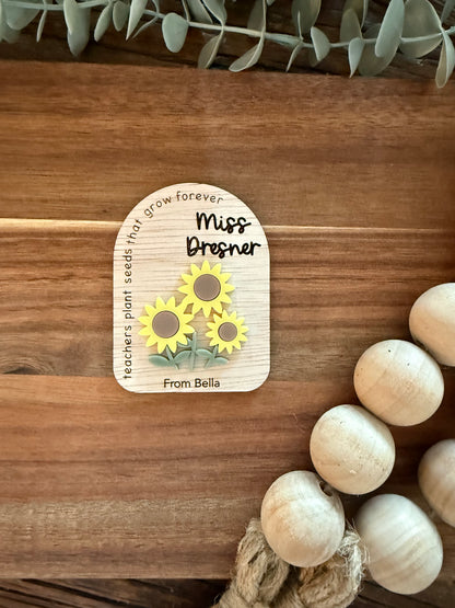 Teacher Gift Magnet - Thank You End of Year Educator Present