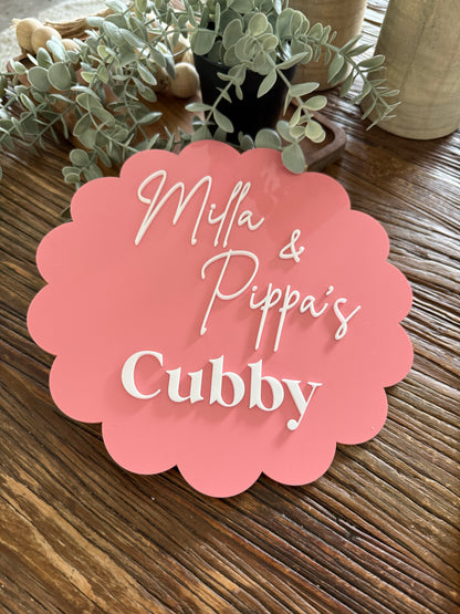 Scallop Kids Cubby House Sign - Kids Playroom