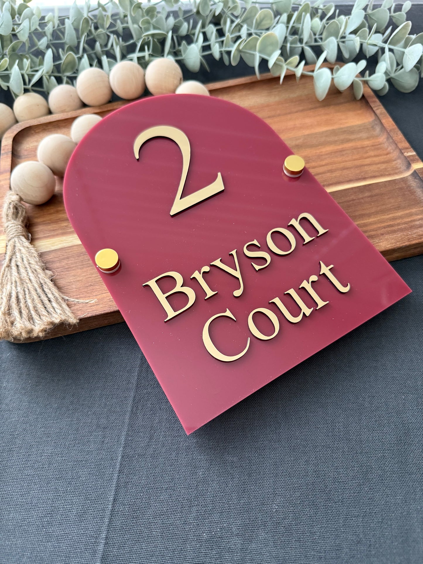 Large Arch House Sign | A4 size