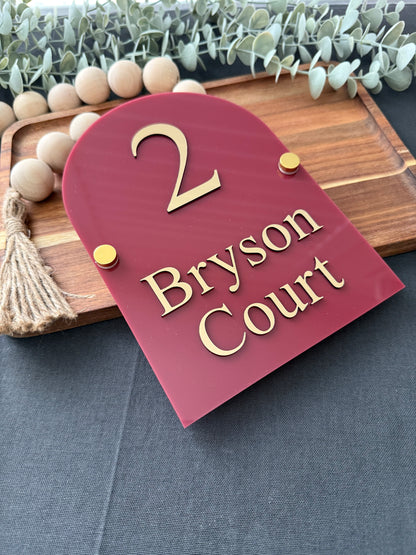 Large Arch House Sign | A4 size
