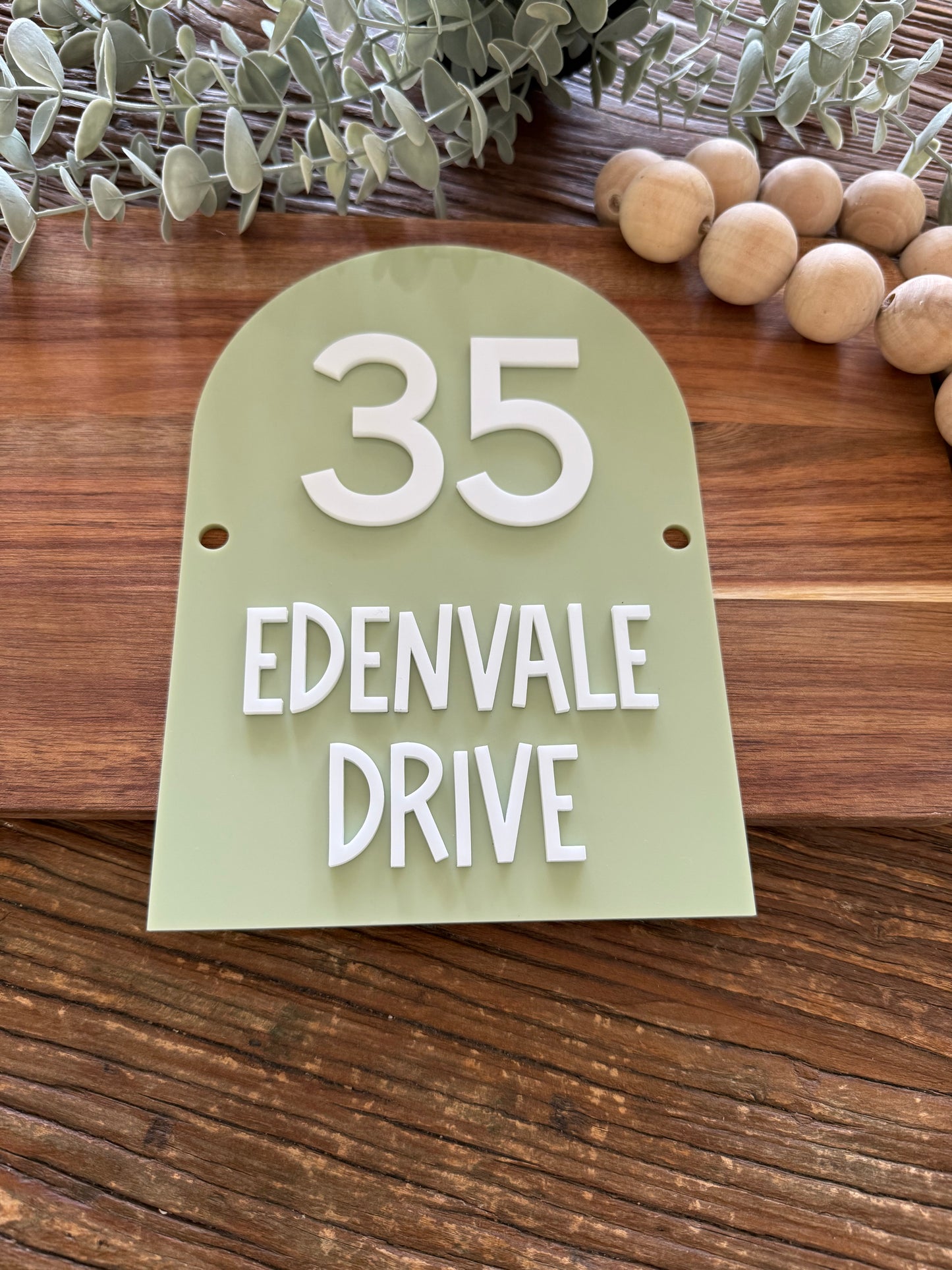 Small Arched House Sign - A5 size