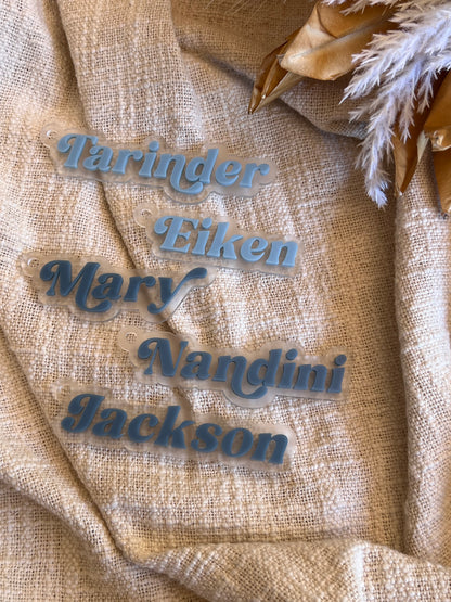 Acrylic Name Bag Tag | Keychain
