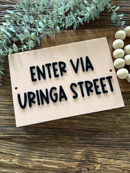 Decorative House Address Sign - A4 size