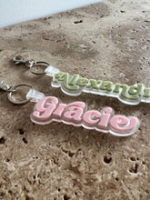 Load image into Gallery viewer, Acrylic Name Tag | Keyring | Personalised Keychain
