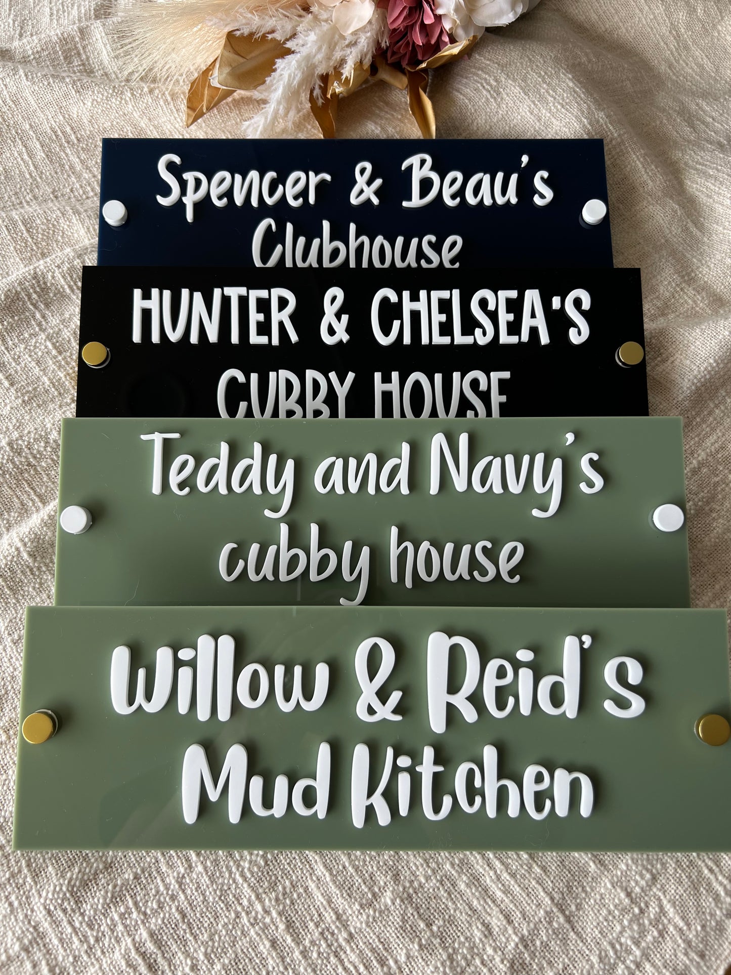 Personalised Acrylic Custom Wall Sign Pool House - Cubby Sign