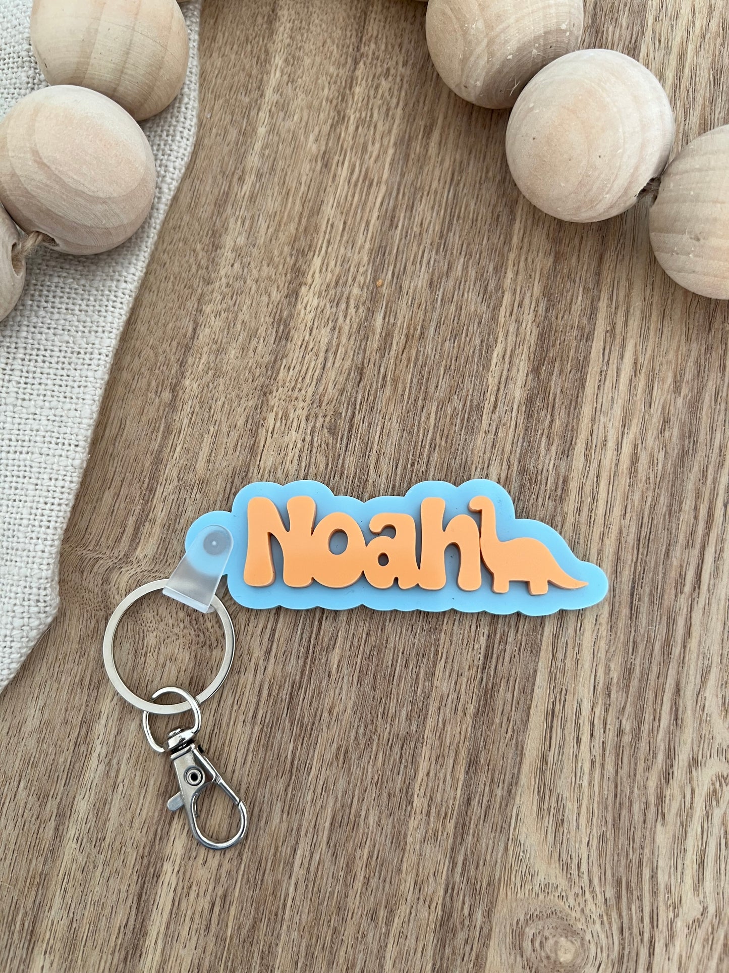 Kids Icon Name Tag | Keyring | Personalised Keychain