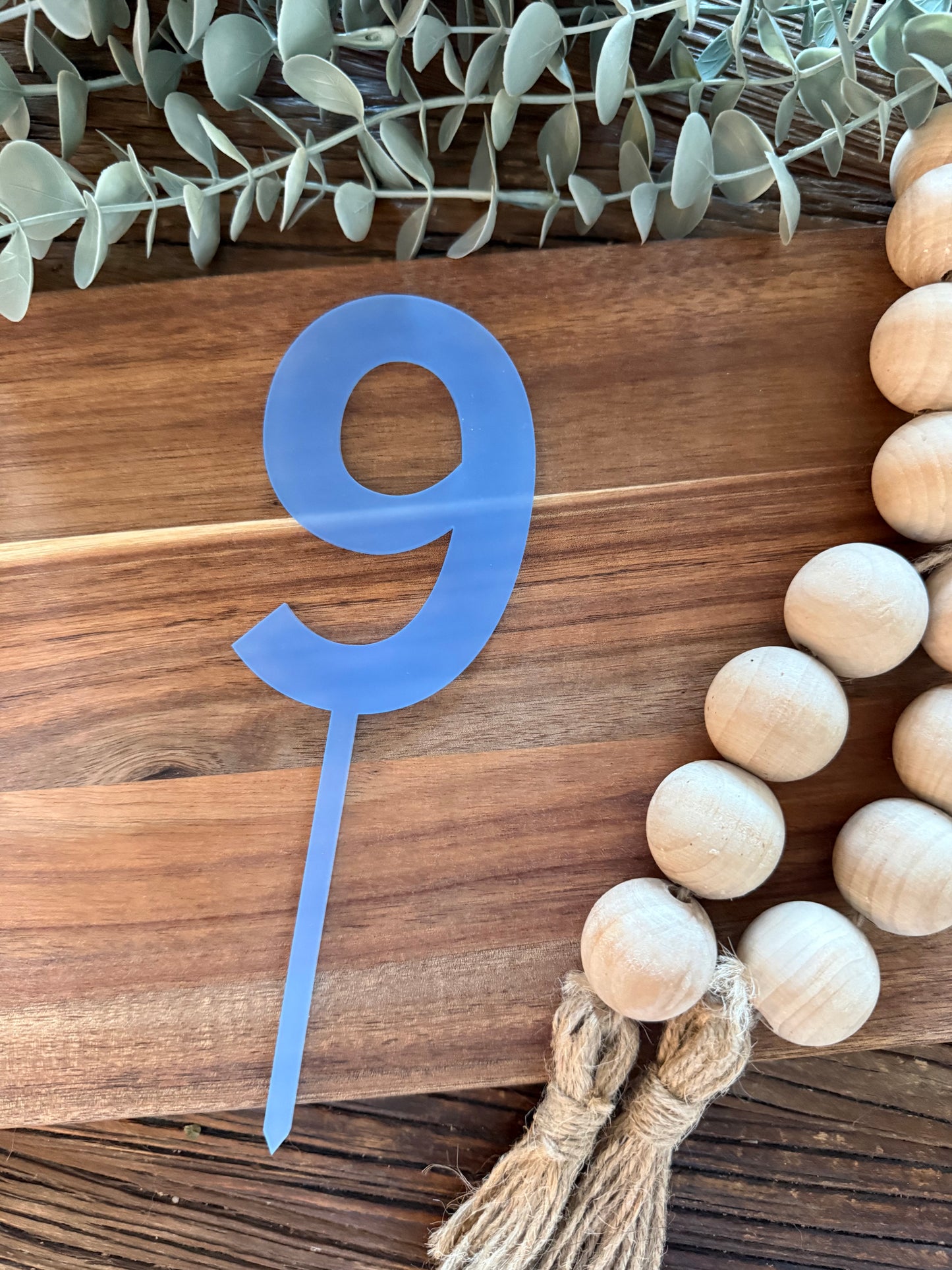 Number Cake Topper — Solid Colours