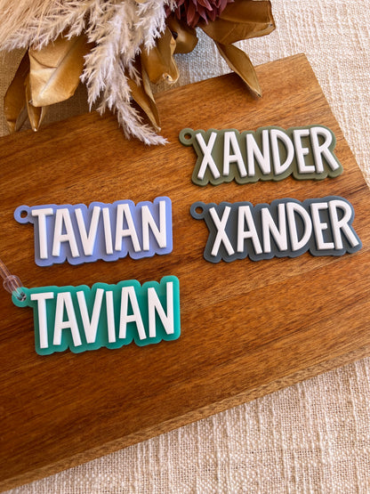 White Matte Bag Tag | Keychain