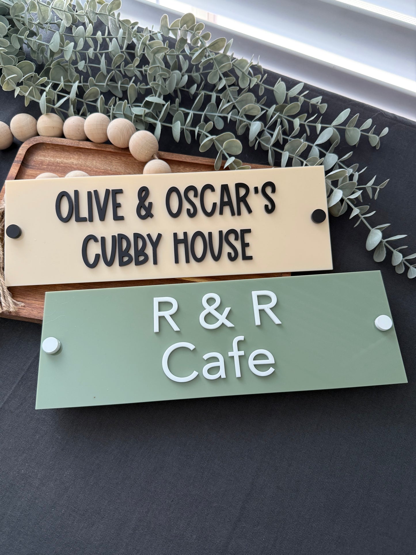 Personalised Acrylic Custom Wall Sign Pool House - Cubby Sign
