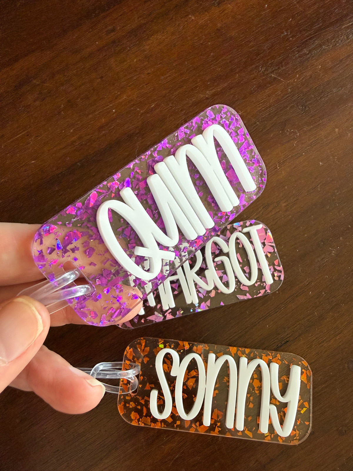 Super Sparkly Bag Tag - Kids School Backpack Tag