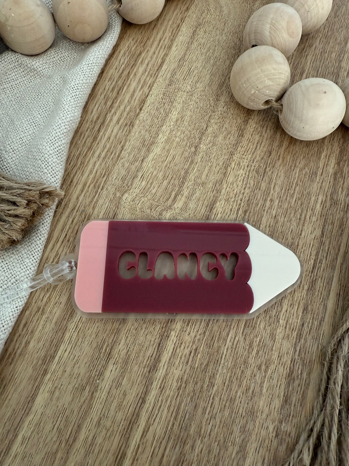 Pencil Keychain | Bag Tag