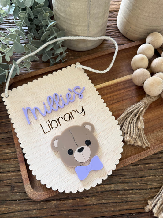 Scallop Kids Cubby House Sign | Library