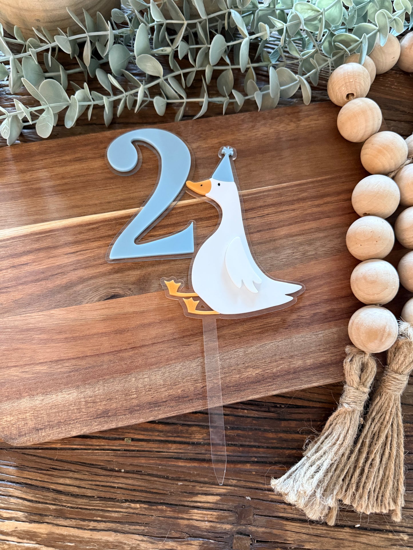 Birthday Goose Cake Topper - 1st 2nd 3rd