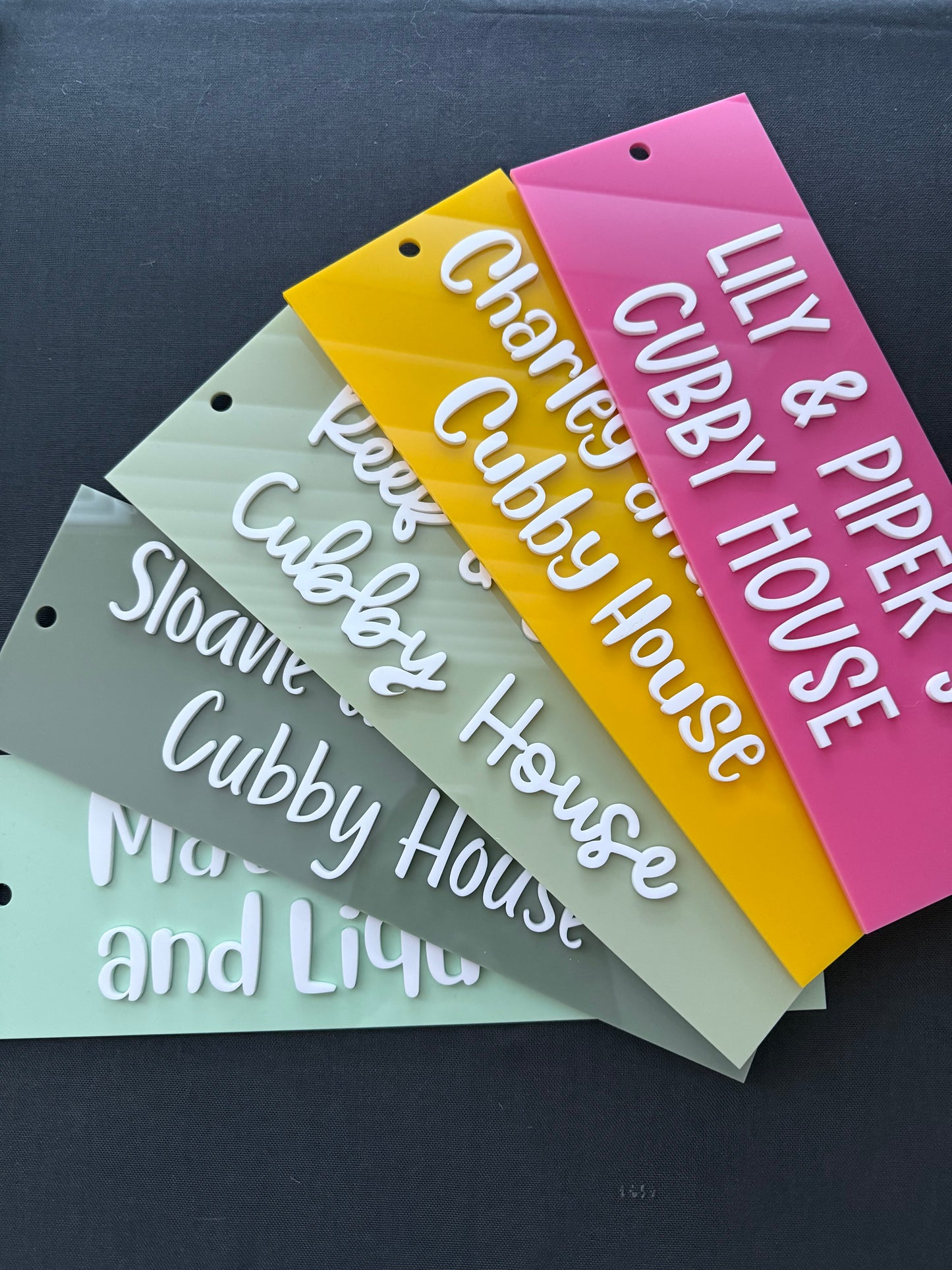 Personalised Acrylic Custom Wall Sign Pool House - Cubby Sign
