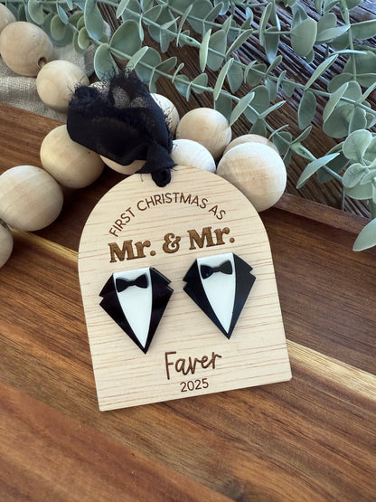 Married Personalised Christmas Ornament | LGBTIQA+ | Mrs and Mrs