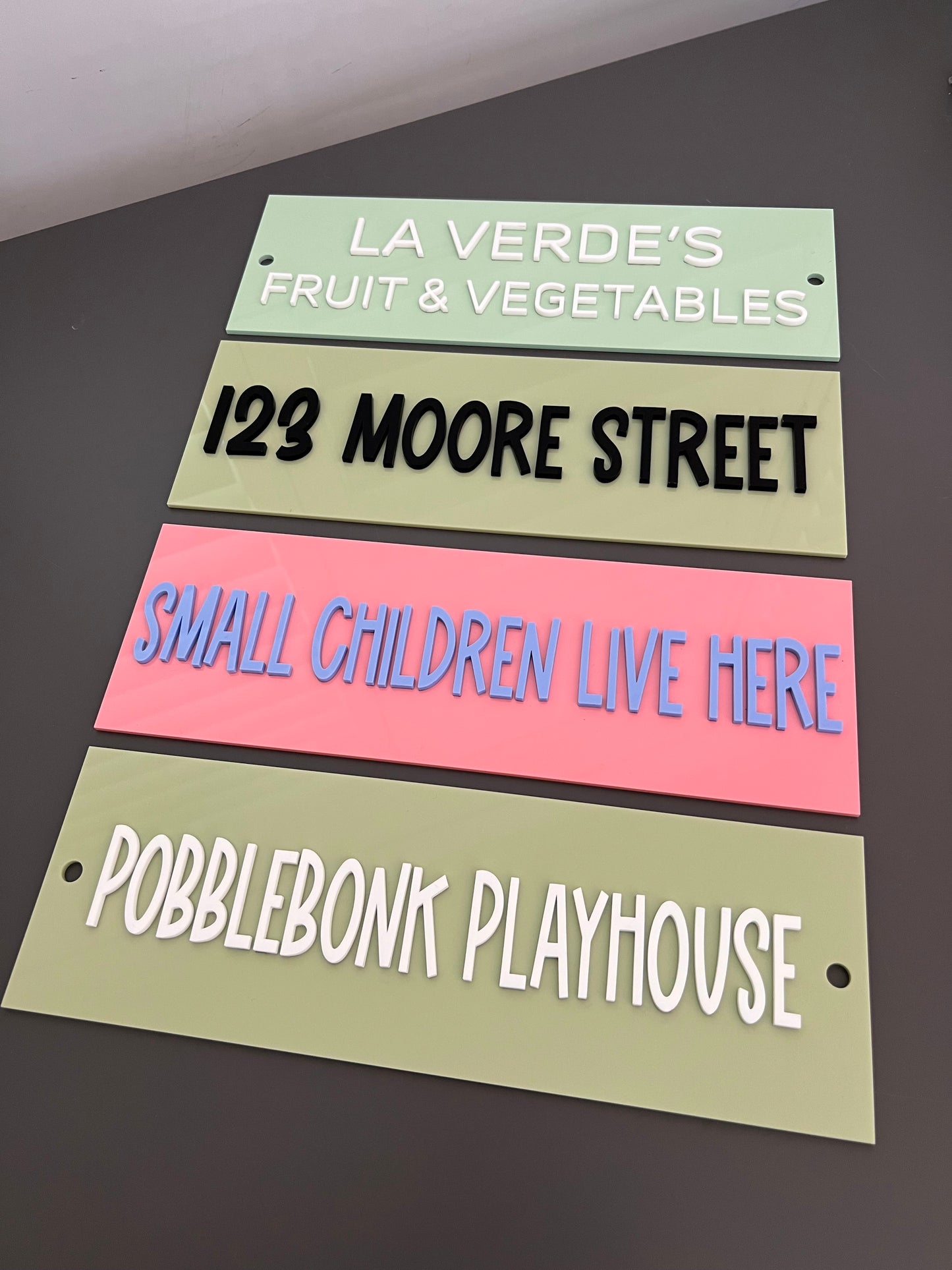 Personalised Acrylic Custom Wall Sign Pool House - Cubby Sign