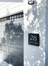 Load image into Gallery viewer, Square House Number Signage - Fairlight Style
