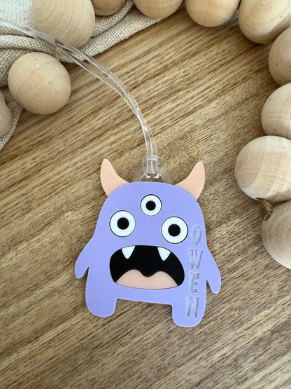Monster Personalised Bag Tag | Halloween Gift Tag