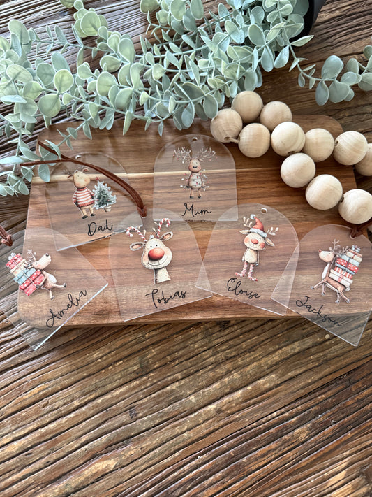 Reindeer Custom Christmas Ornament