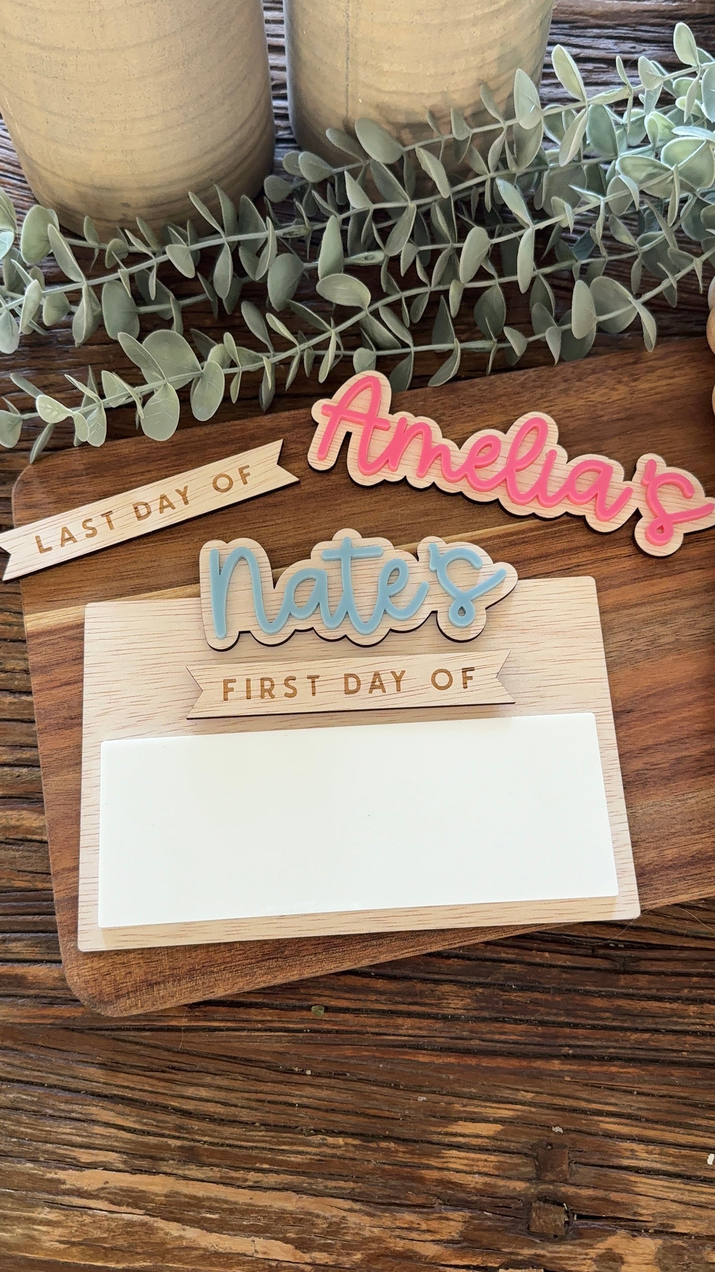 Interchangeable First Day Last Day School Sign - Personalised Reusable Back to School Photo Prop