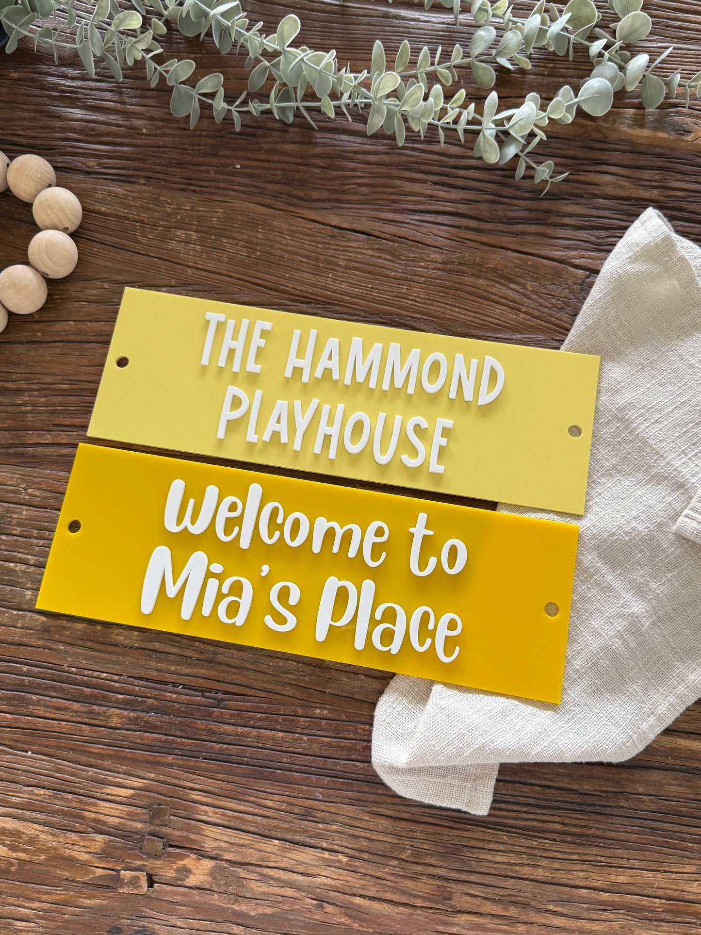 Personalised Acrylic Custom Wall Sign Pool House - Cubby Sign