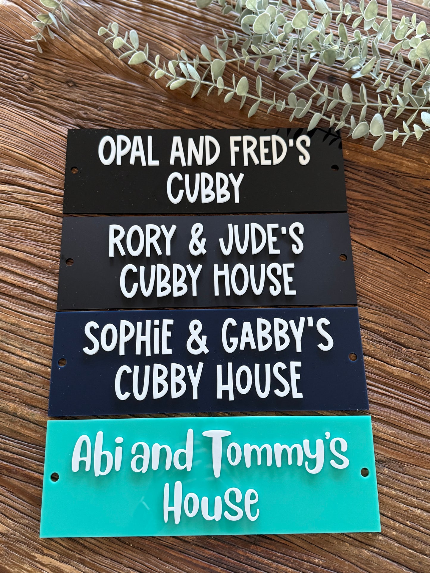 Personalised Acrylic Custom Wall Sign Pool House - Cubby Sign
