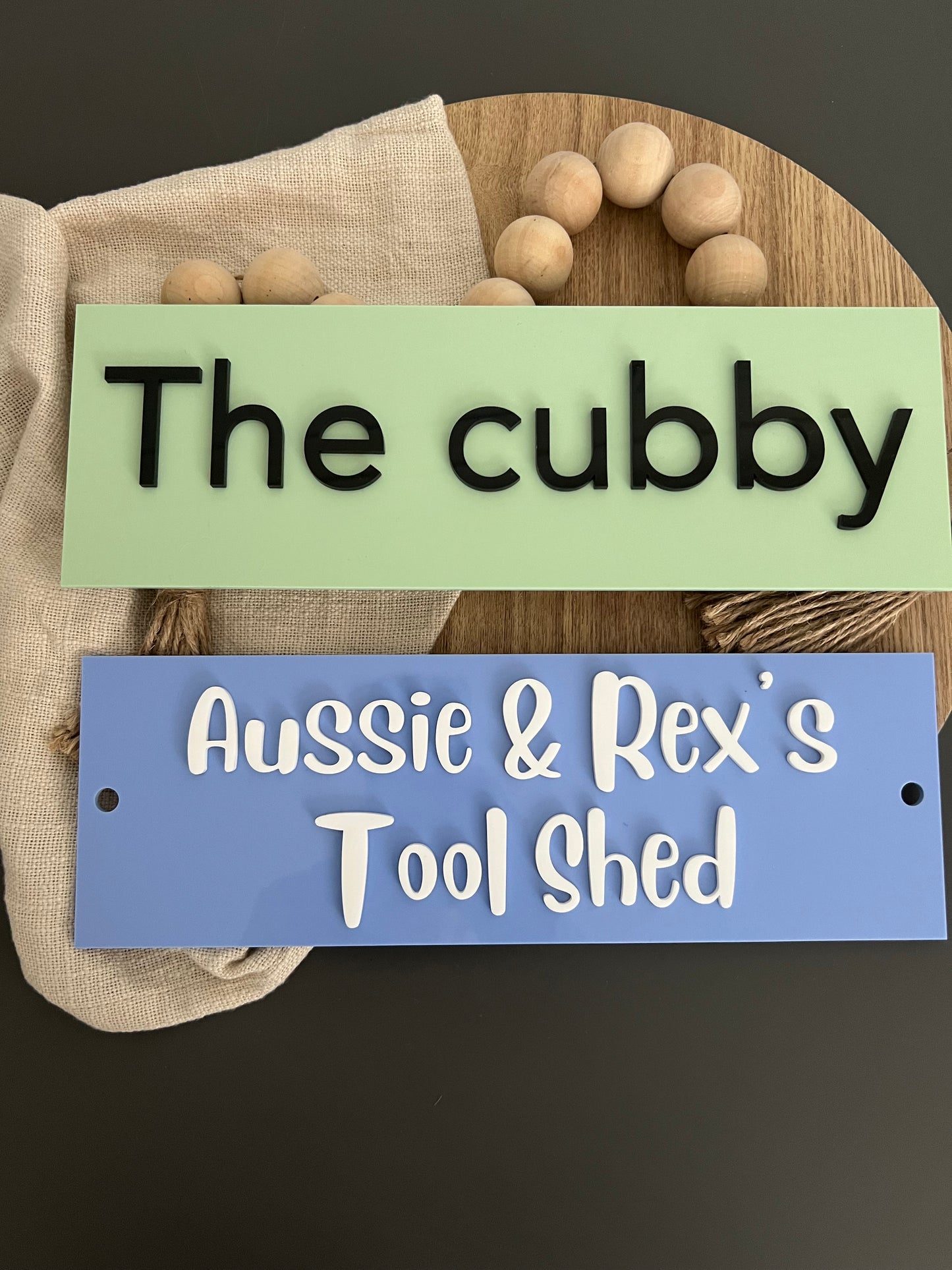 Personalised Acrylic Custom Wall Sign Pool House - Cubby Sign