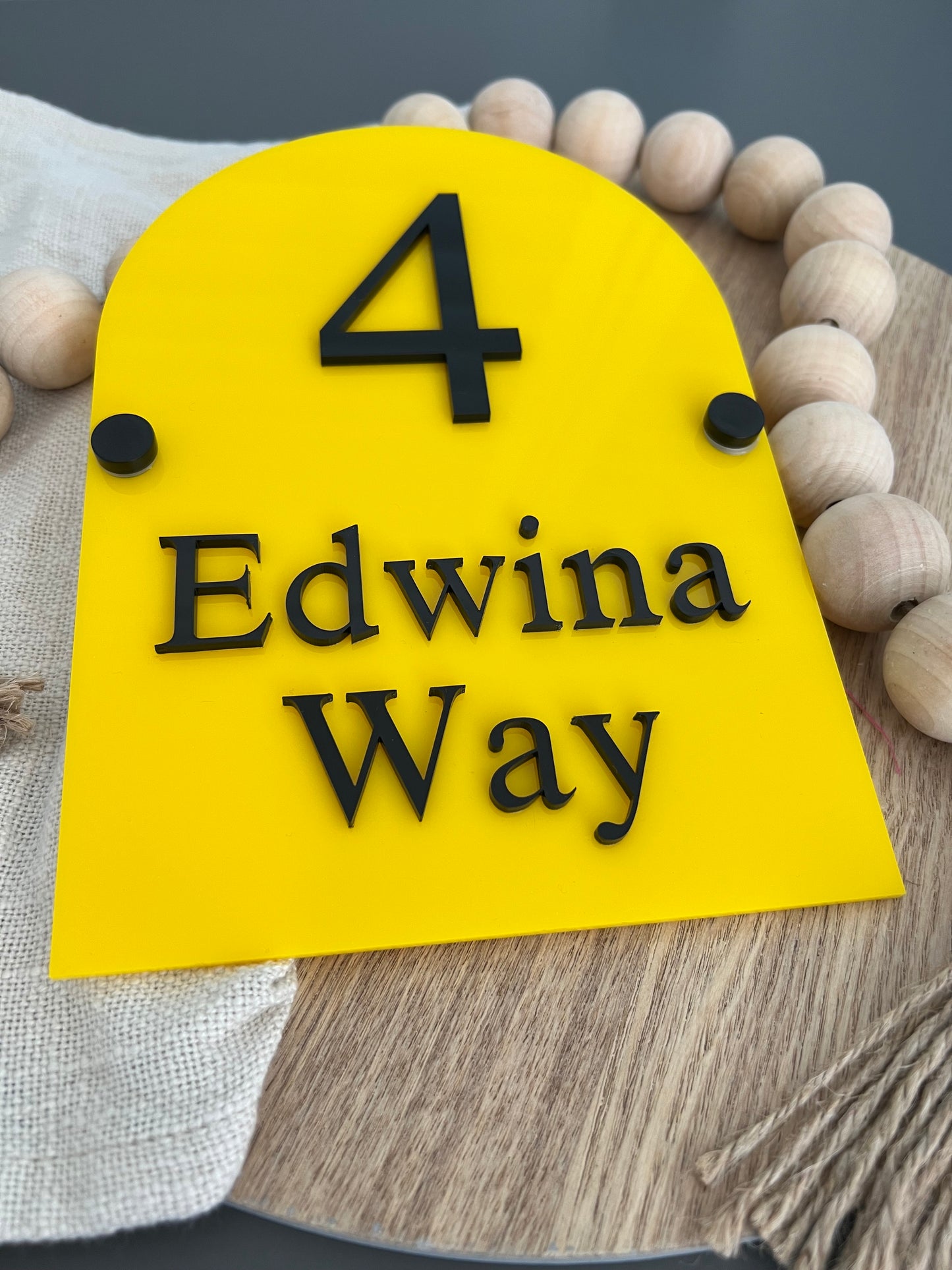 Large Arch House Sign | A4 size