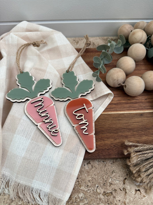 Carrot Easter Tag Personalised