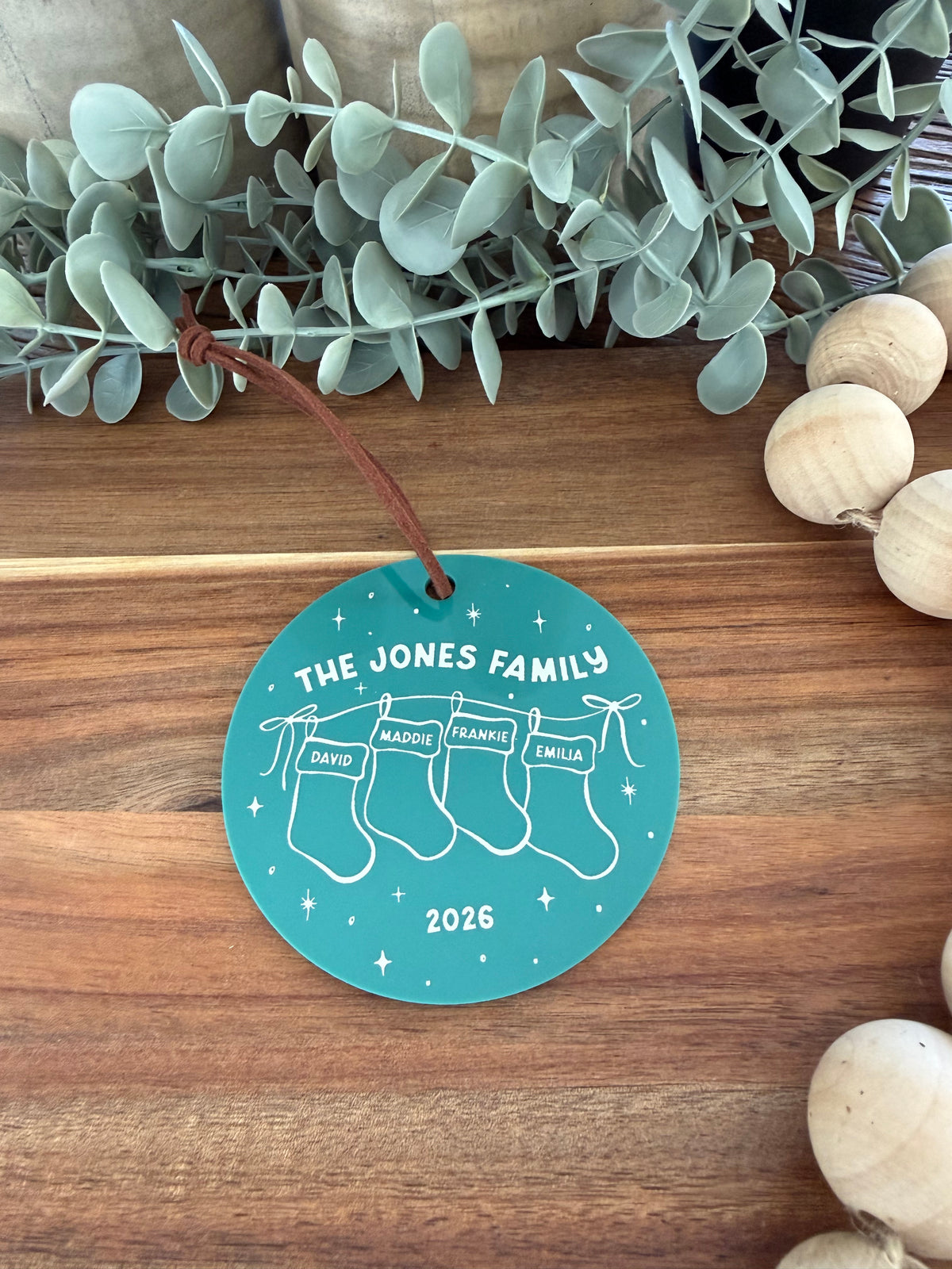 Personalised Family Christmas Stocking Ornament